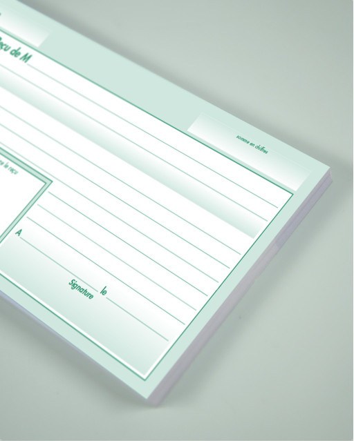 Carnet de 50 reçus