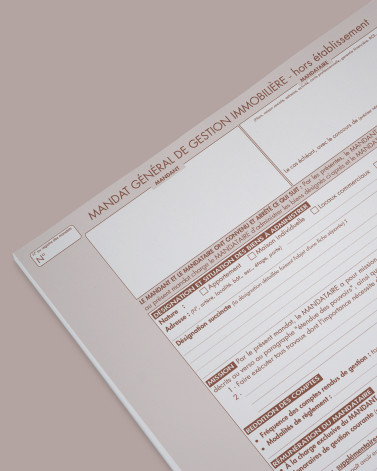 Mandat général de gestion hors établissement - lot de 25