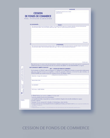 Cession de fonds de commerce -Lot de 25