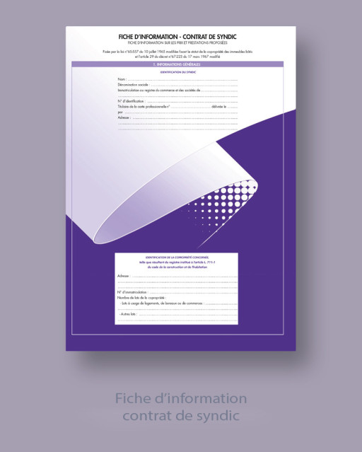 Fiche d'information syndic