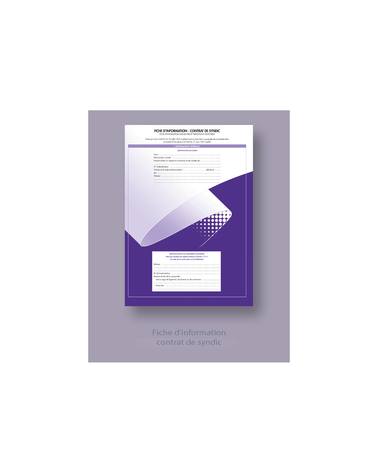 Fiche d'information syndic