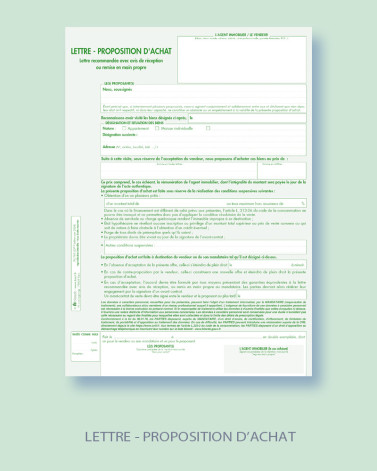 Lettre - proposition d'achat - Lot de 25