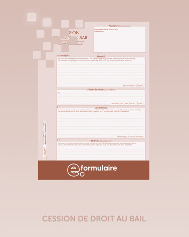 Cession de droit au bail - En ligne