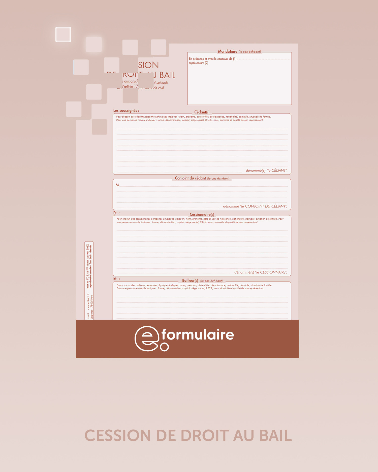 Cession de droit au bail - En ligne