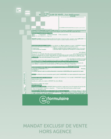 MANDAT EXCLUSIF DE VENTE HORS ÉTABLISSEMENT - En ligne
