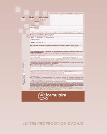 Lettre - proposition d'achat - En ligne