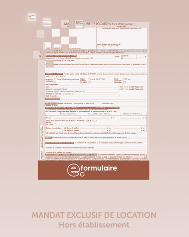 Mandat exclusif de location hors établissement - En ligne