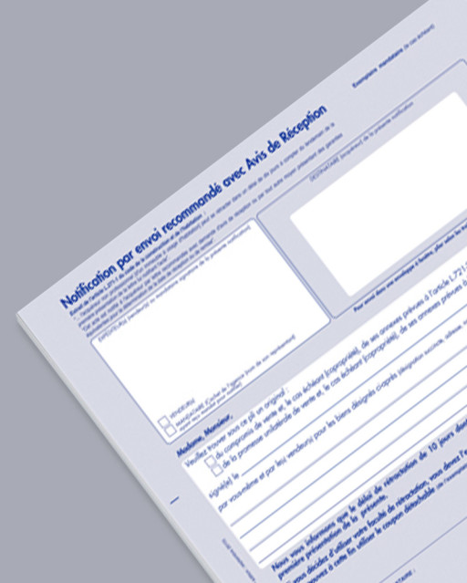 Notification d'un l'avant-contrat - Lot de 25