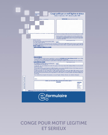 Congé pour motif légitime et sérieux - En ligne