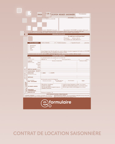 Contrat de location saisonnière - En ligne