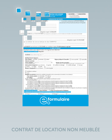 Contrat de location non meublée - En ligne