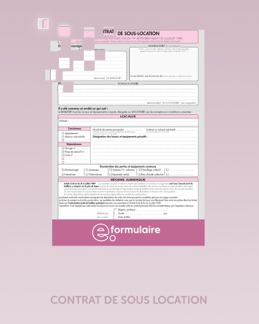 Contrat de sous location - En ligne
