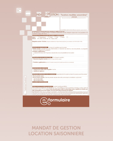 Mandat de gestion location meublée saisonnière - En ligne