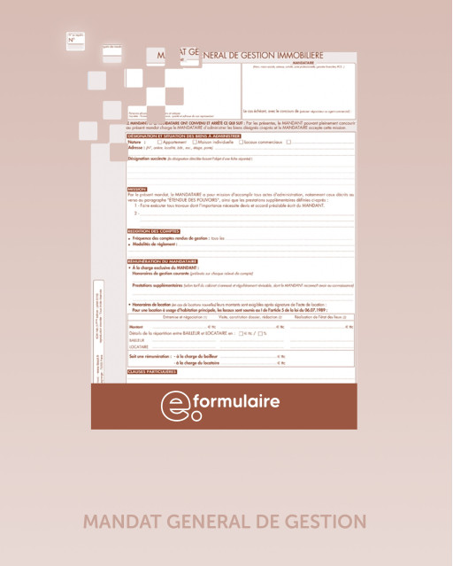 Mandat général de gestion - En ligne