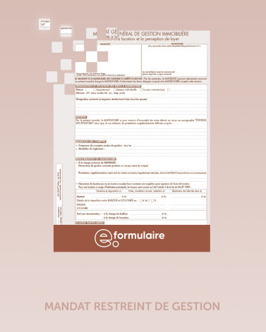Mandat restreint de gestion - En ligne