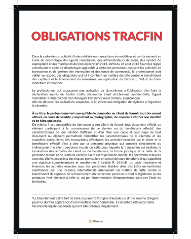 AFFICHAGE OBLIGATOIRE TRACFIN