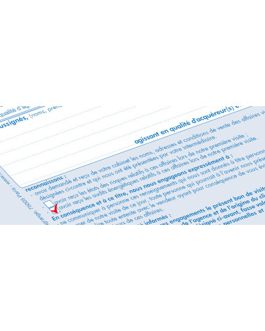 Bon de visite - Carnet 50 bons format bureau