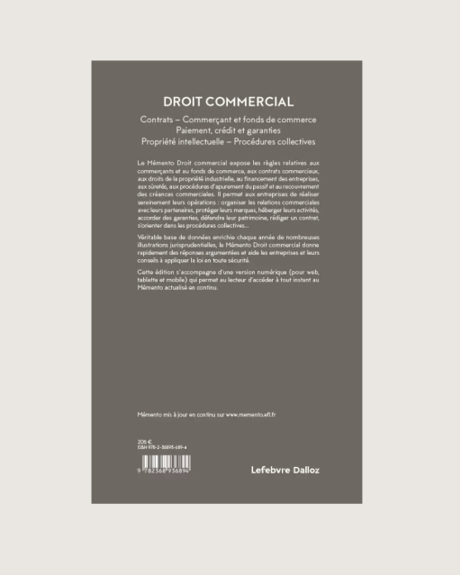 Mémento Droit commercial