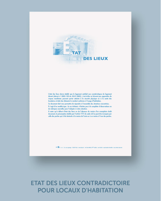 État des lieux contradictoire - lot de 25