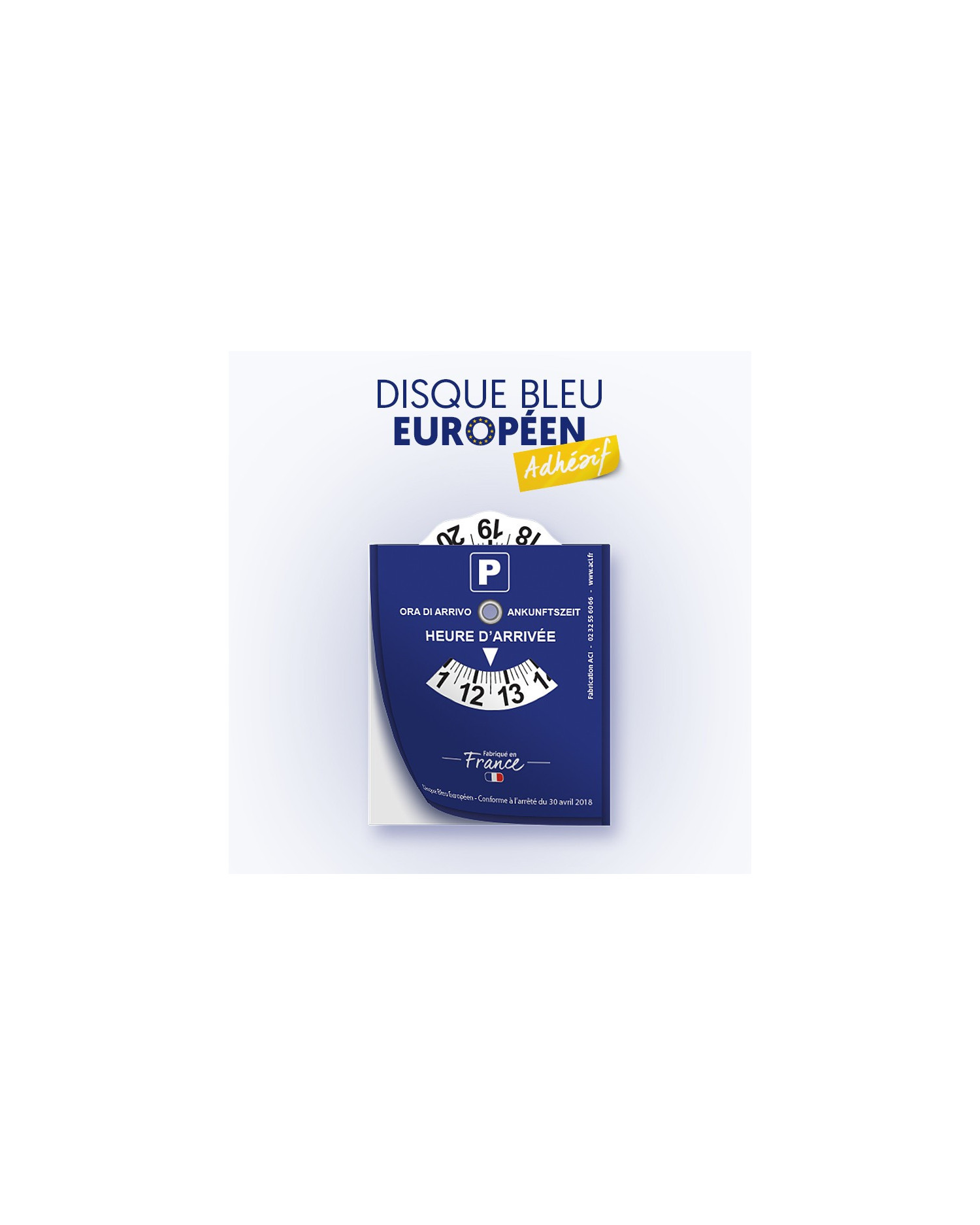 Disque Bleu Européen Adhésif