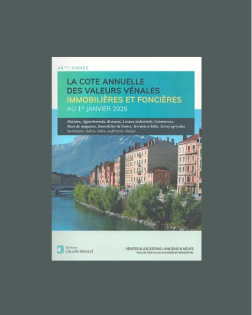 La cote annuelle des valeurs vénales immobilières et foncières au 1er Janvier 2026