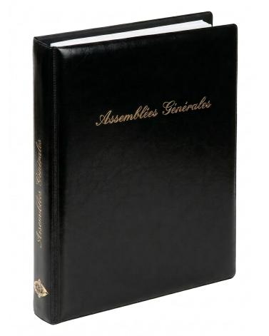 Registre Assemblées Générales - Aspect Cuir 4 Anneaux