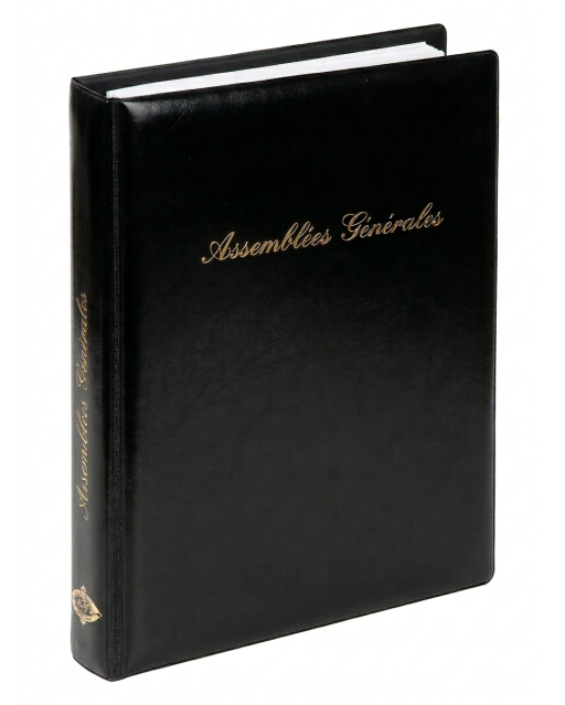 Registre Assemblées Générales - Aspect Cuir 4 Anneaux