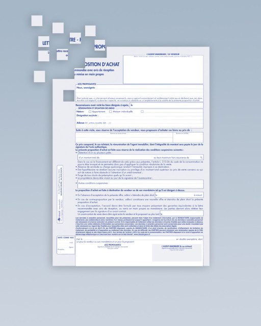 Lettre - proposition d'achat - Français/Anglais - En ligne