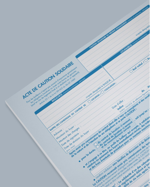 Acte de caution solidaire - Lot de 25