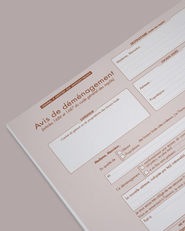 Avis de déménagement - lot de 25