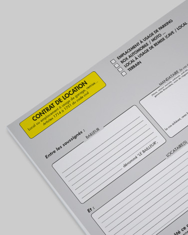 Contrat de location parking - lot de 25