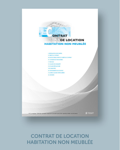 Contrat de location non meublée - lot de 25
