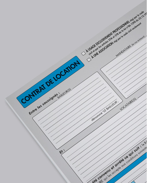 Contrat à usage professionnel / à une association - lot de 25