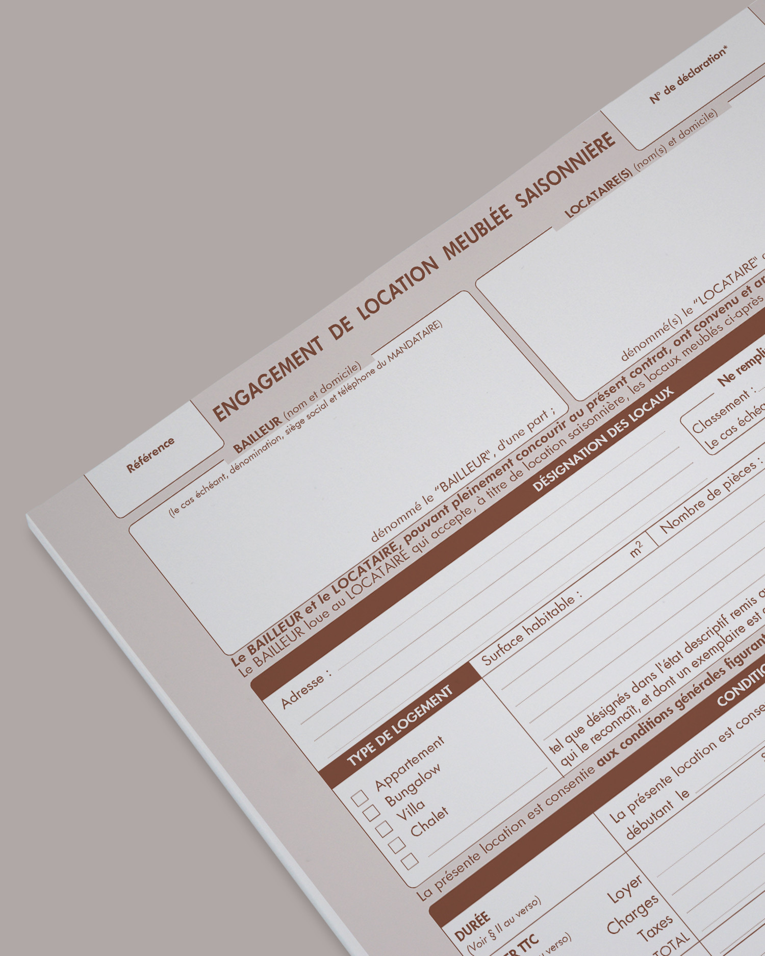AVERY Zweckform Contrat De Location Lot De 5 - Pour Appartement Ou Maison - Avec Règlement Intérieur - 6 Pages