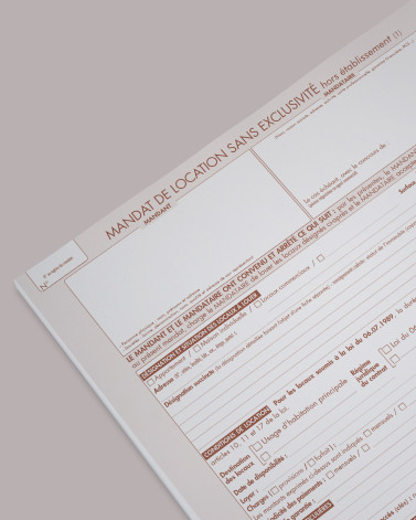 Mandat simple de location hors établissement- lot de 25