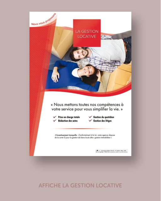 Affiche "LA GESTION LOCATIVE"