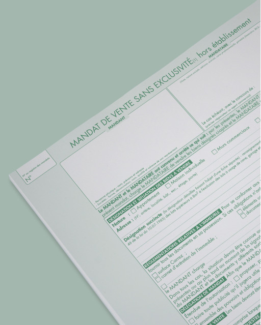Mandat simple de vente hors établissement - lot de 25