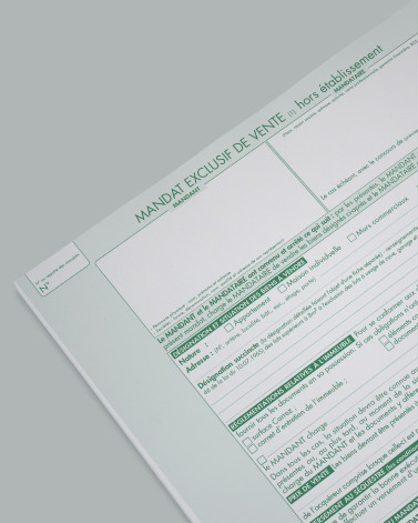 Mandat exclusif de vente hors établissement - lot de 25