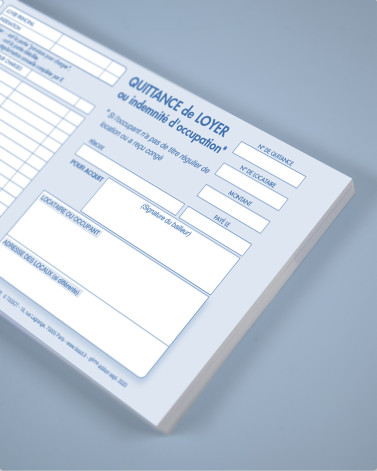 Carnet de quittances 3 en 1