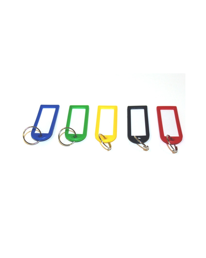 Boîte de 100 porte clés - couleurs assorties