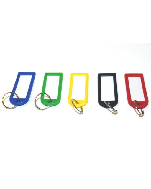 Boîte de 100 porte clés - couleurs assorties