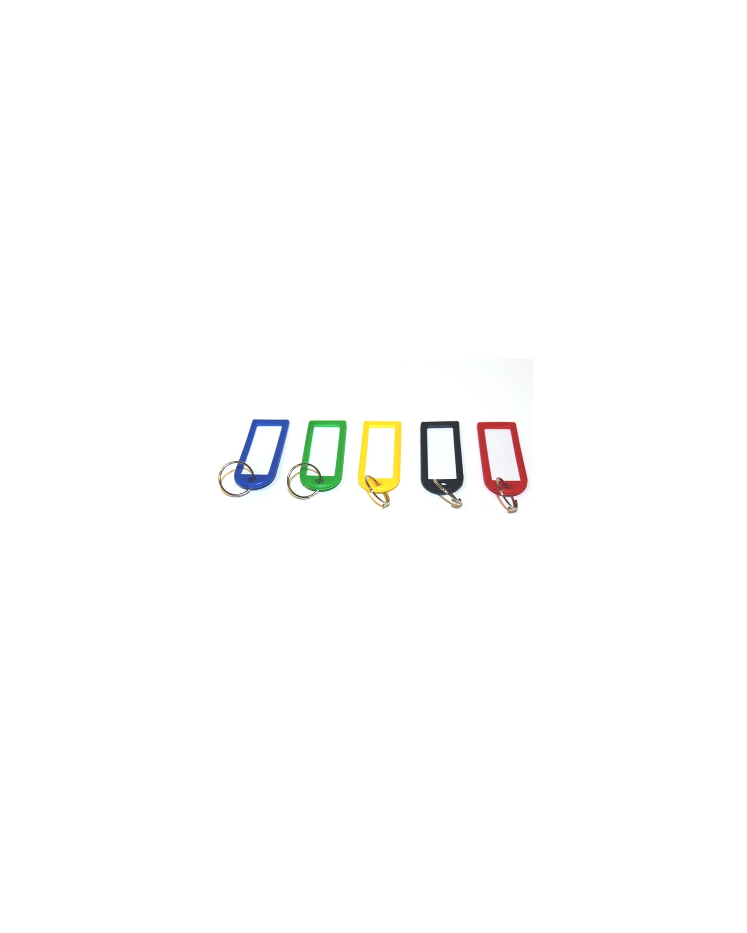 Boîte de 100 porte clés - couleurs assorties
