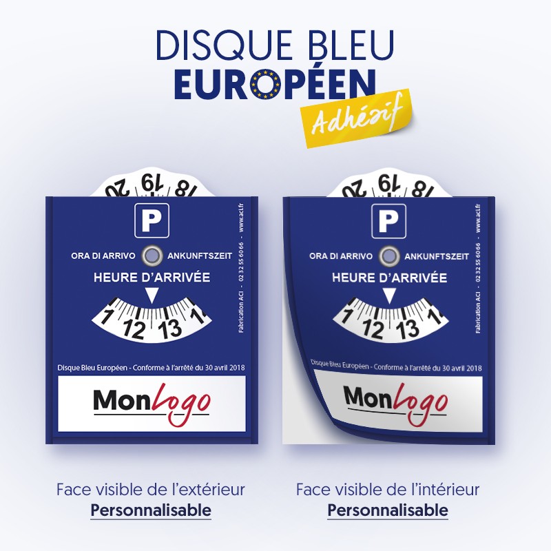 disque bleu personnalisé